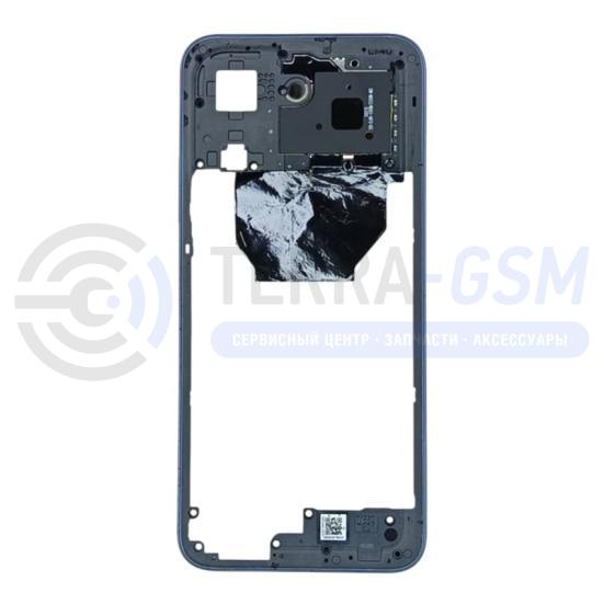 Средняя часть корпуса для Xiaomi Redmi 15C (синий) Оригинал снятый