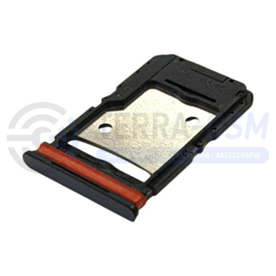 Лоток SIM-карты и карты памяти для Tecno Pova 5 (черный)